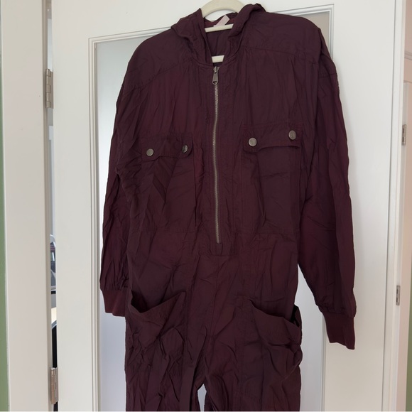 Free People Plum Hooded Jumpsuit - Picture 5 of 7
